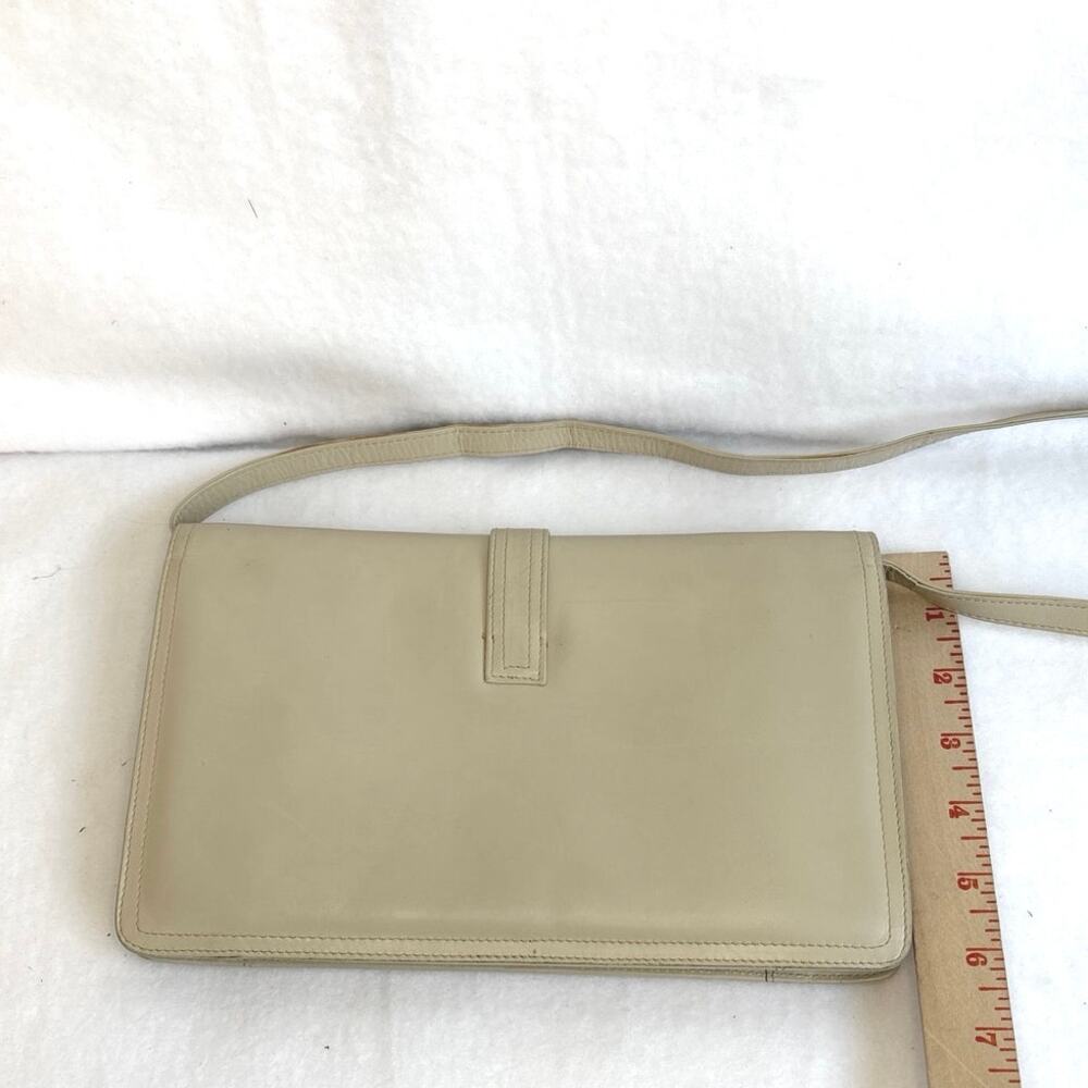 VTG Salvatore Ferragamo Firenze Cream Leather Shoulder Bag - Picture 4 of 12